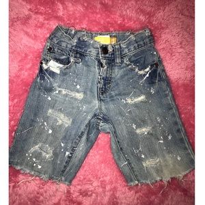 Customized Distressed/ Ripped Baby Jeans Shorts